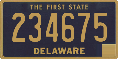 DE license plate 234675