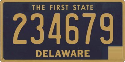 DE license plate 234679