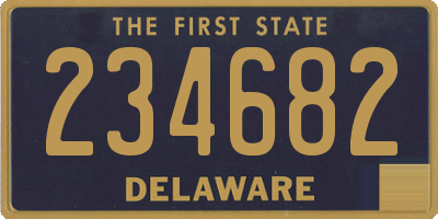 DE license plate 234682