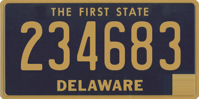 DE license plate 234683