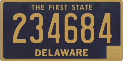 DE license plate 234684