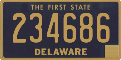 DE license plate 234686