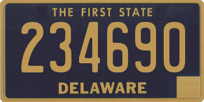DE license plate 234690