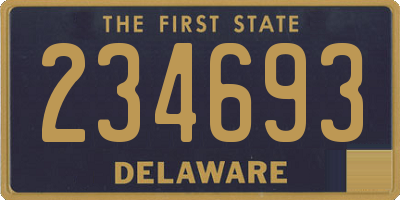 DE license plate 234693
