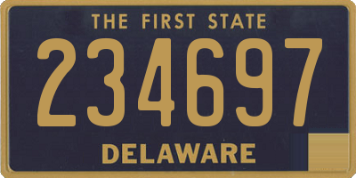 DE license plate 234697
