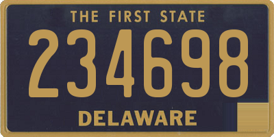 DE license plate 234698
