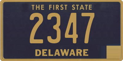 DE license plate 2347