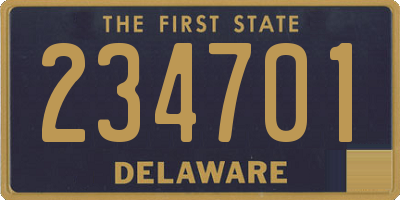 DE license plate 234701