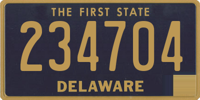 DE license plate 234704