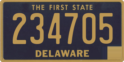 DE license plate 234705