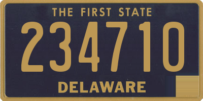 DE license plate 234710