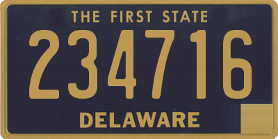 DE license plate 234716