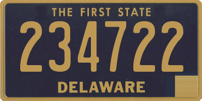 DE license plate 234722