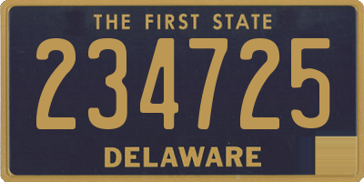 DE license plate 234725