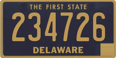 DE license plate 234726