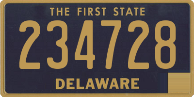 DE license plate 234728