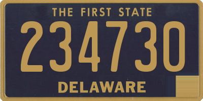 DE license plate 234730