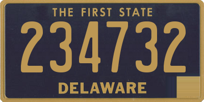 DE license plate 234732
