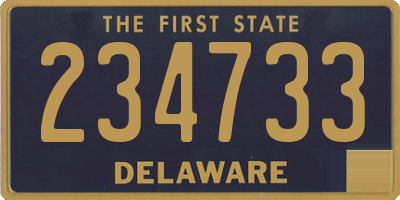 DE license plate 234733
