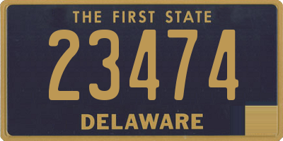 DE license plate 23474