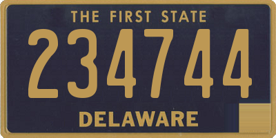 DE license plate 234744
