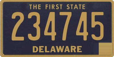 DE license plate 234745