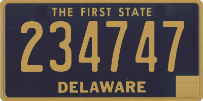 DE license plate 234747