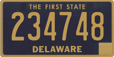 DE license plate 234748