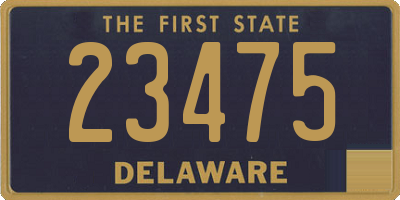 DE license plate 23475