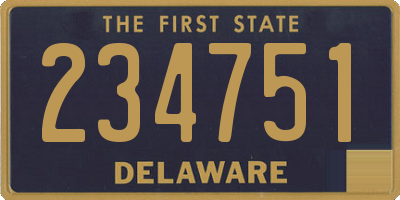 DE license plate 234751