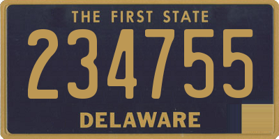 DE license plate 234755