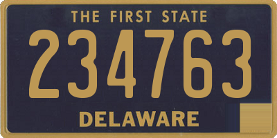 DE license plate 234763