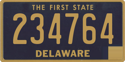 DE license plate 234764