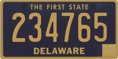 DE license plate 234765