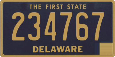 DE license plate 234767