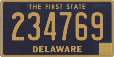 DE license plate 234769