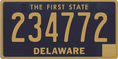 DE license plate 234772