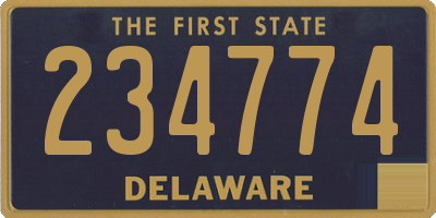 DE license plate 234774