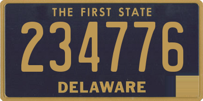 DE license plate 234776