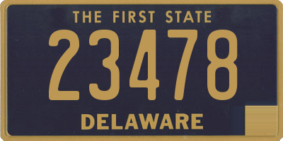 DE license plate 23478