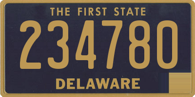 DE license plate 234780