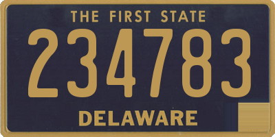 DE license plate 234783