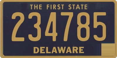 DE license plate 234785