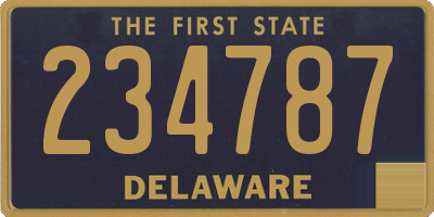 DE license plate 234787