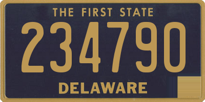 DE license plate 234790