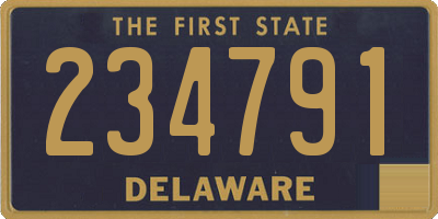 DE license plate 234791
