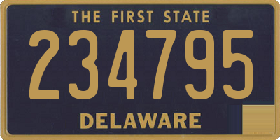 DE license plate 234795