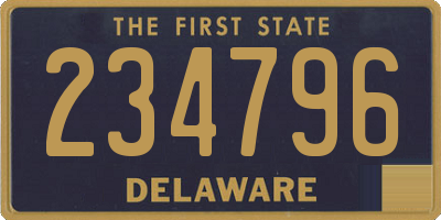 DE license plate 234796