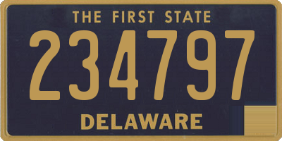 DE license plate 234797