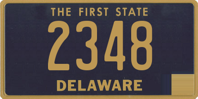 DE license plate 2348